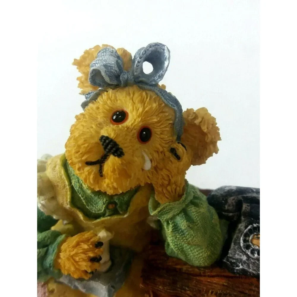 Boyds Momma Figurine Bearstone Collection Momma Guiltrip Call Your Mom First Ed - Picture 4 of 9